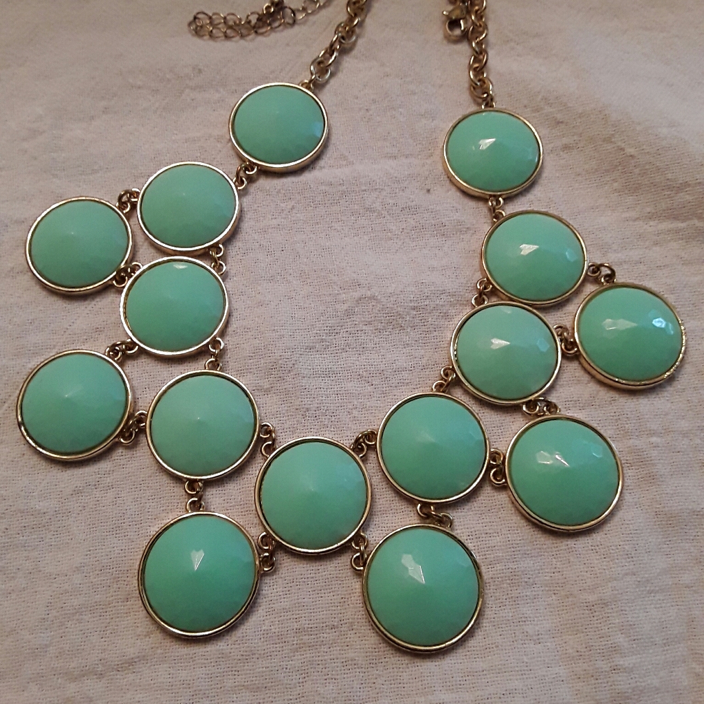 Mint Green Necklace 18 Chain